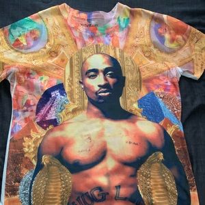 Tupac shirt size small, lightly worn. 100% polyester